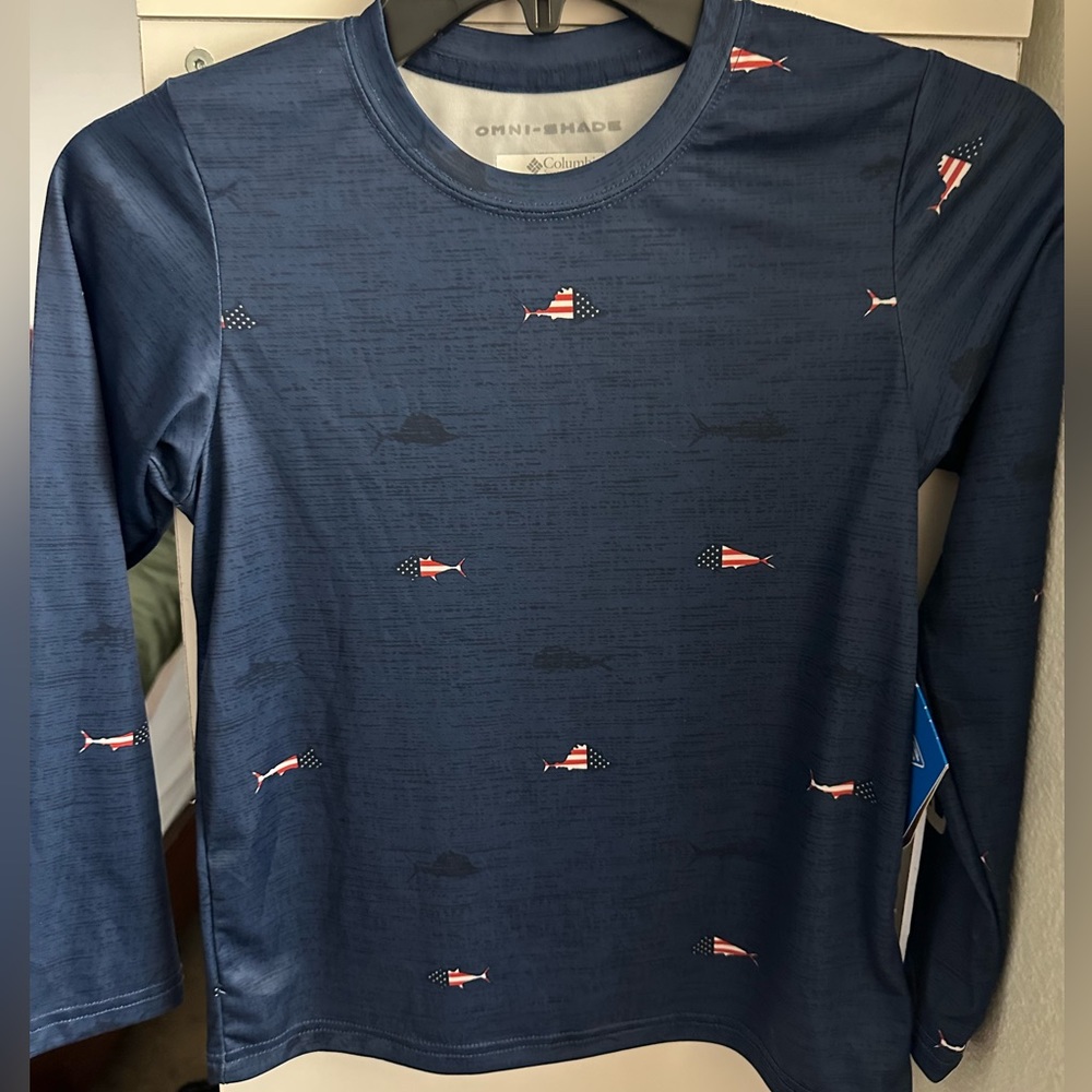 NWT Youth Columbia PFG Long Sleeved OmniShade Shirt-Size S